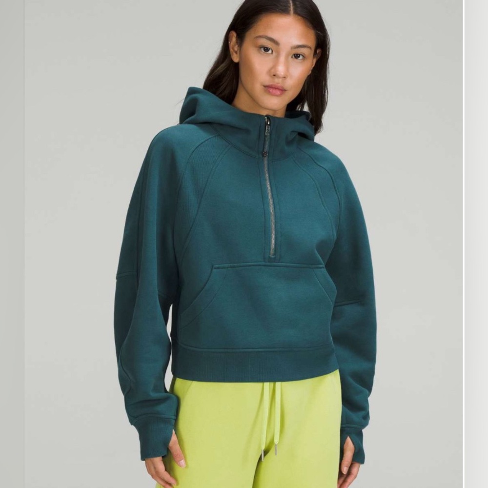 lululemon athletica Scuba Teal Half-Zip Hoodie